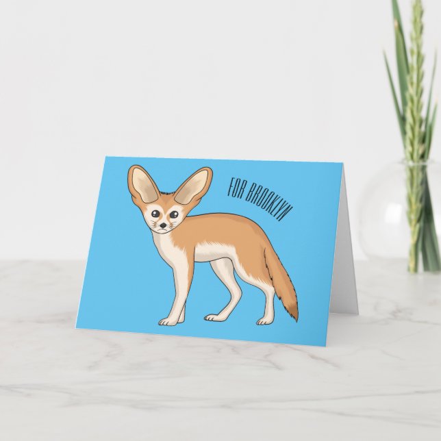 Tarjeta Ilustracion personalizado de Fennec fox (Anverso)