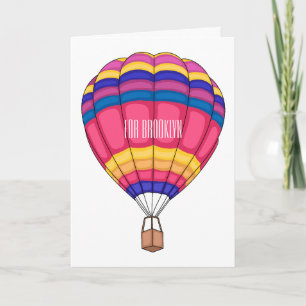 Tarjeta Ilustracion personalizado de globo aerostático