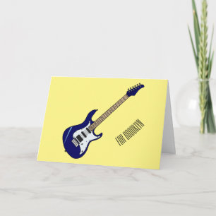 Tarjeta Ilustracion personalizado de guitarra eléctrica