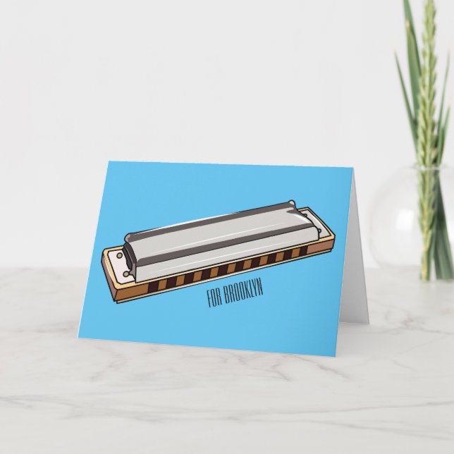 Tarjeta Ilustracion personalizado de Harmonica (Anverso)