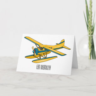 Tarjeta Ilustracion personalizado de hidroavión