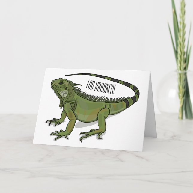 Tarjeta Ilustracion personalizado de Iguana (Anverso)