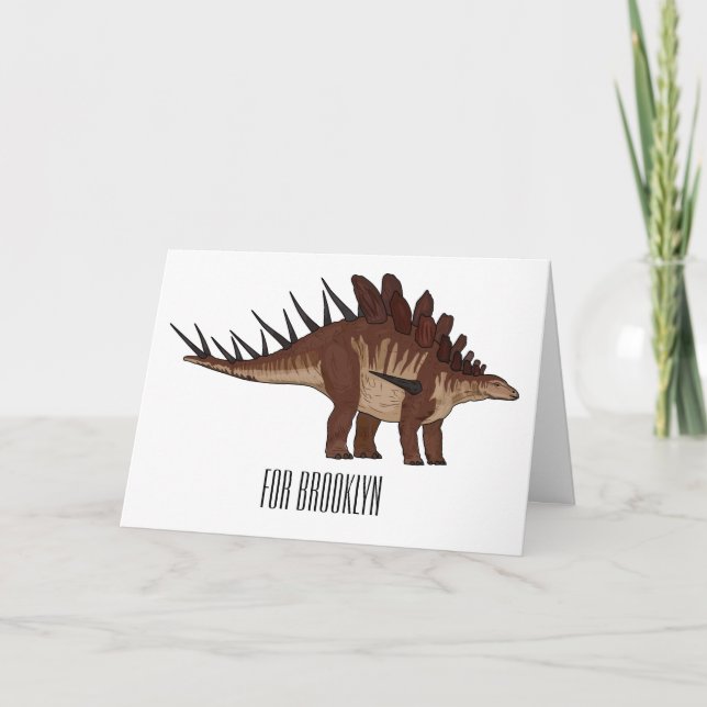 Tarjeta Ilustracion personalizado de Kentrosaurus (Anverso)