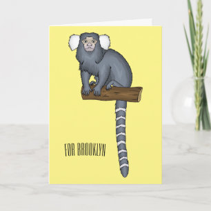 Tarjeta Ilustracion personalizado de marmoset común
