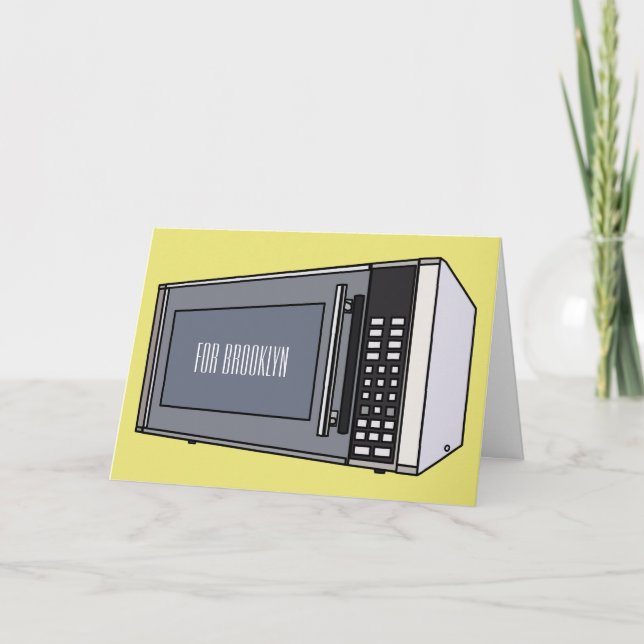 Tarjeta Ilustracion personalizado de microondas (Anverso)