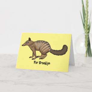 Tarjeta Ilustracion personalizado de número feliz lindo