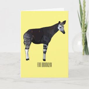 Tarjeta Ilustracion personalizado de Okapi