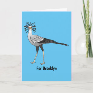Tarjeta Ilustracion personalizado de pájaro de Secretario