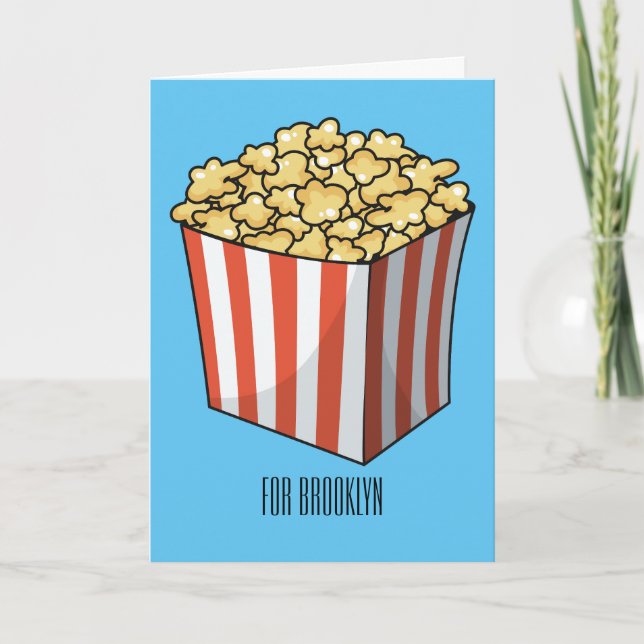 Tarjeta Ilustracion personalizado de palomitas (Anverso)