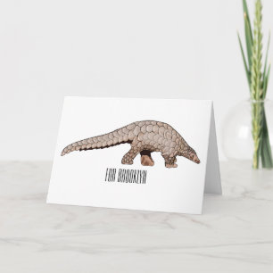 Tarjeta Ilustracion personalizado de Pangolin