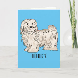 Tarjeta Ilustracion personalizado de perro de La Habana