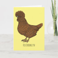 Ilustracion personalizado de pollo polaco Chamois