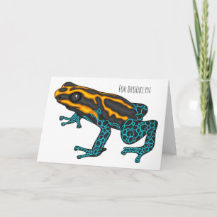 Tarjeta Ilustracion personalizado de rana darda venenosa