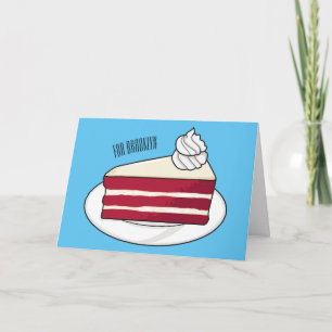 Tarjeta Ilustracion personalizado de tarta de terciopelo r