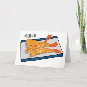 Tarjeta Ilustracion personalizado de tempura gambas