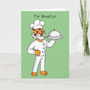 Tarjeta Ilustracion personalizado de tigre gracioso