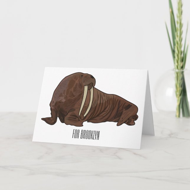Tarjeta Ilustracion personalizado de Walrus (Anverso)