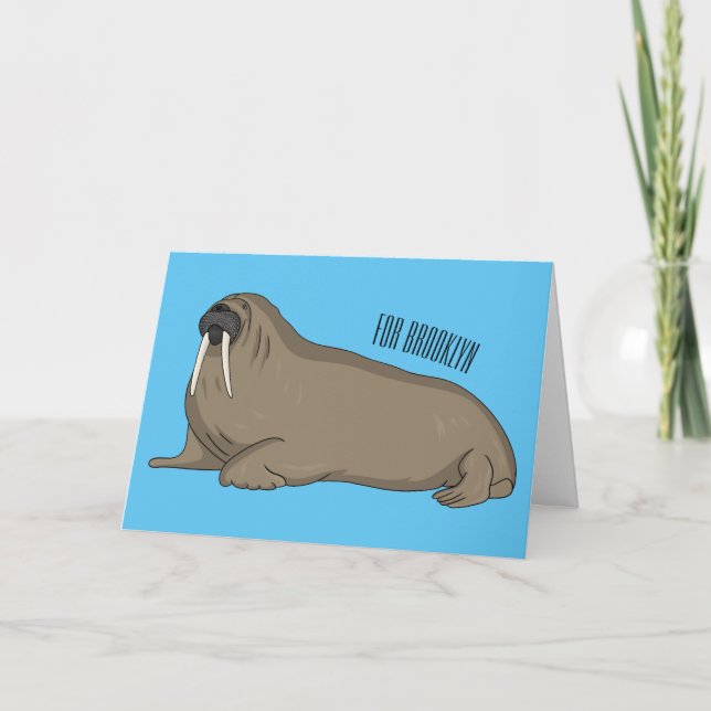 Tarjeta Ilustracion personalizado de Walrus (Anverso)