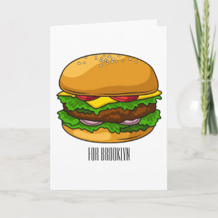 Tarjeta Ilustracion personalizado Hamburger