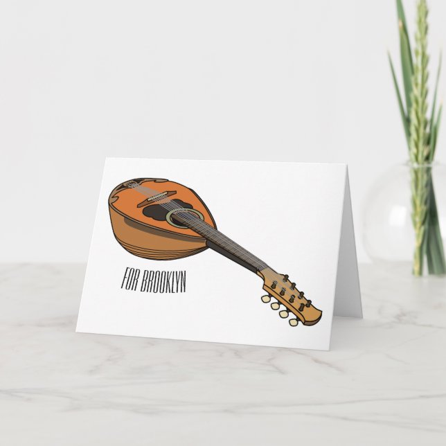 Tarjeta Ilustracion personalizado Mandolin (Anverso)