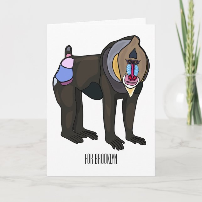 Tarjeta Ilustracion personalizado Mandrill (Anverso)