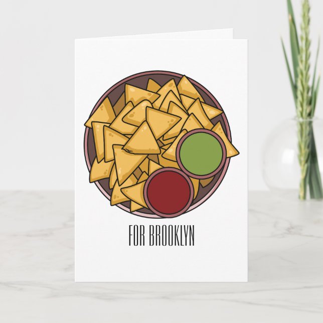 Tarjeta Ilustracion personalizado Nachos (Anverso)