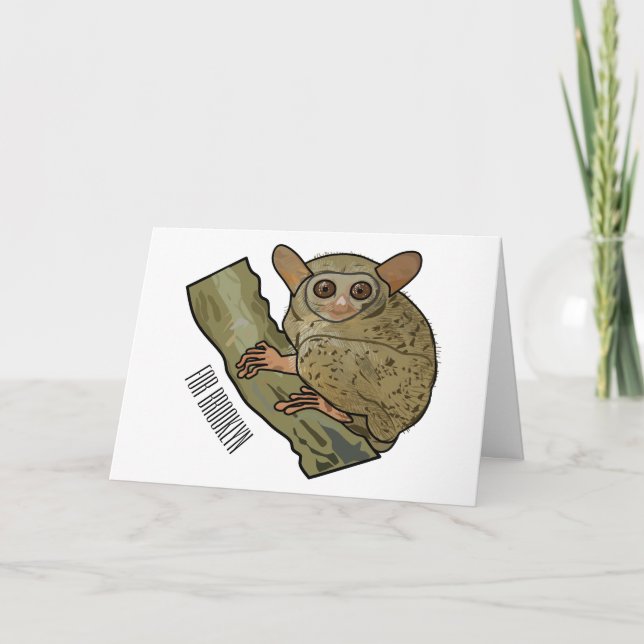 Tarjeta Ilustracion personalizado Tarsier (Anverso)