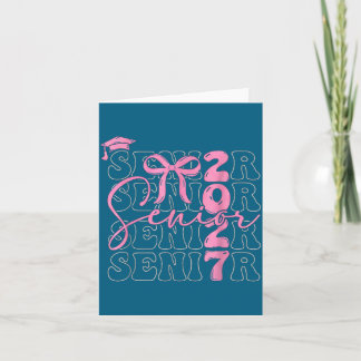 Tarjeta Ilustración Rosa Coqueta de la Clase Senior 2027