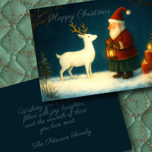 Tarjeta Ilustracion Santa del Mundo de la Cute Olde con ci