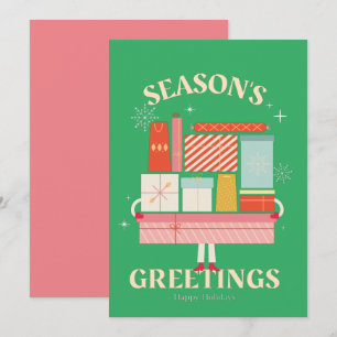 Tarjeta Ilustracion sorpresa de X-mas Gift Box