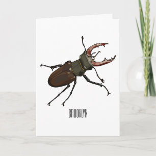 Tarjeta Ilustracion Stag beetle personalizado