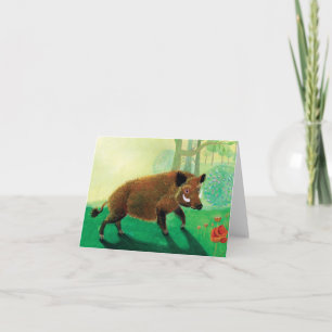 Tarjeta Ilustracion Wild Boar