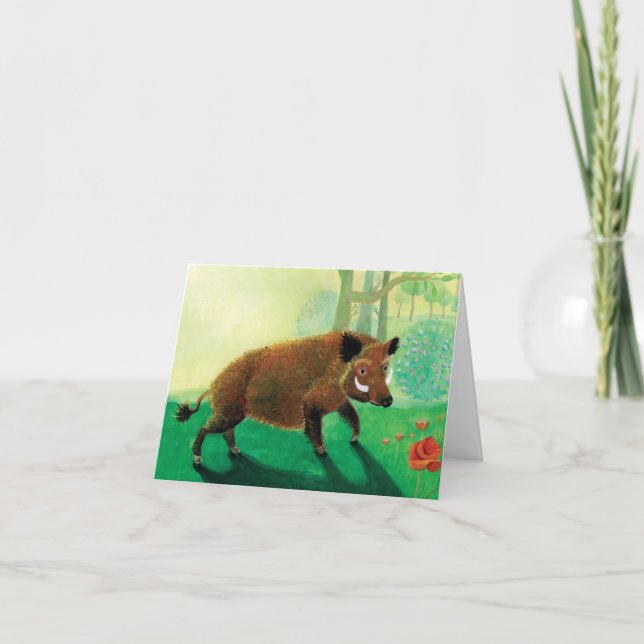 Tarjeta Ilustracion Wild Boar (Anverso)