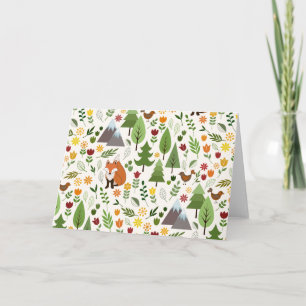 Tarjeta Ilustraciones de estilo escandinavo sobre el patró