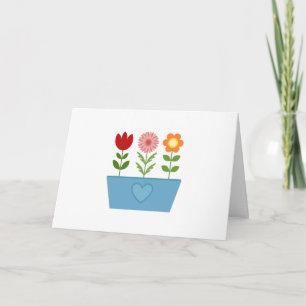 Tarjeta Ilustraciones de flores en un lienzo de caja de la