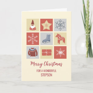 Tarjeta Ilustraciones modernos Stepson Merry Christmas