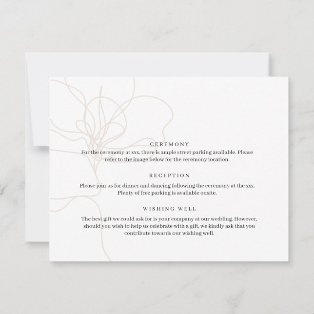 Tarjeta ilustrada con detalles de flores dibujadas (Reverso)