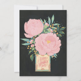 Tarjeta ilustrada del Día de la Madre de Peony