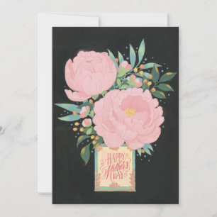 Tarjeta ilustrada del Día de la Madre de Peony