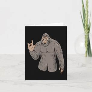 Tarjeta ILY BIG Foot ASL Hand Gesture Deaf Hearing Loss Aw