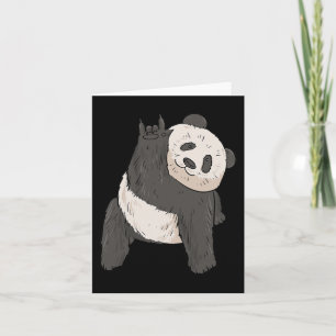 Tarjeta ILY Panda gesto de mano en ASL Conciencia de pérdi