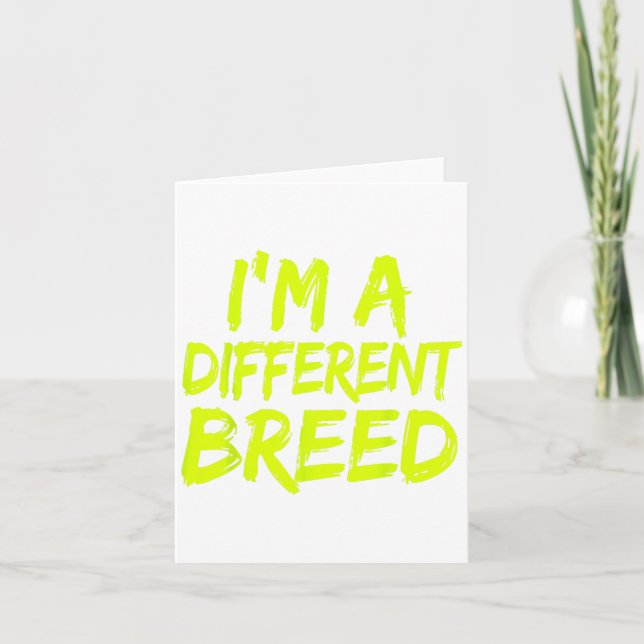 Tarjeta I'm A Different Breed _ Ec Motivational Work Out  (Anverso)