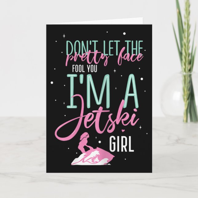Tarjeta I'm A Jet Ski Girl Funny Saying Racing  (Anverso)