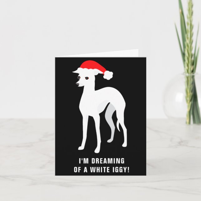 Tarjeta Im Dreaming Of A White Iggy Christmas  (Anverso)