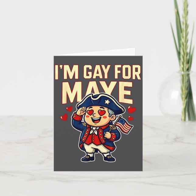 Tarjeta I'm Gay For Maye Funny Hearts  (Anverso)