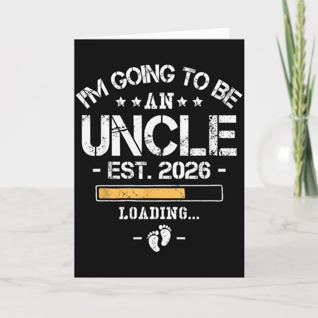 Tarjeta I'm Going To Be An Uncle 2026 - New Baby Announcem (Anverso)