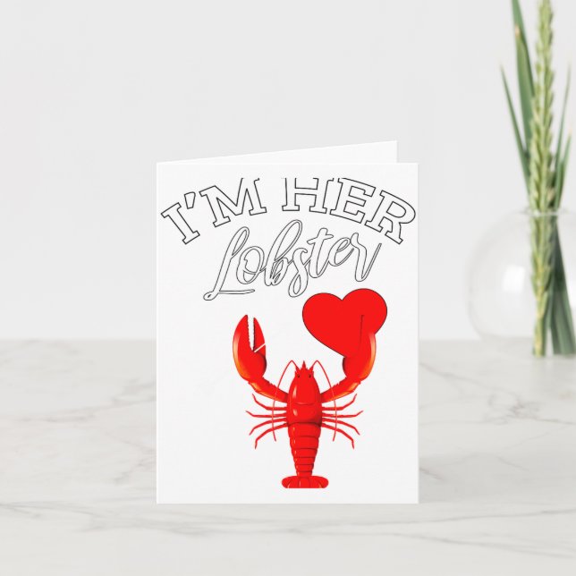 Tarjeta Im Her Lobster Heart Couple Matching Gift Valentin (Anverso)