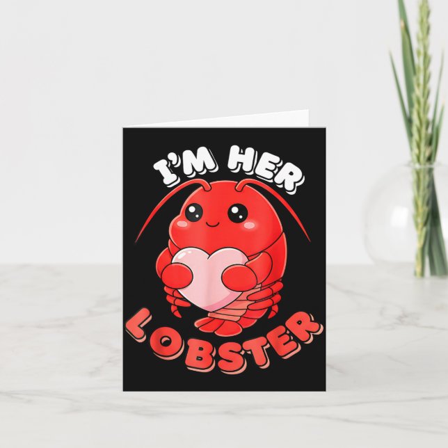 Tarjeta I'm Her Lobster Matching Couple Valentine's Day Wo (Anverso)