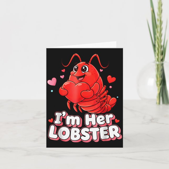 Tarjeta I'm Her Lobster Matching Couple Valentine's Day Wo (Anverso)