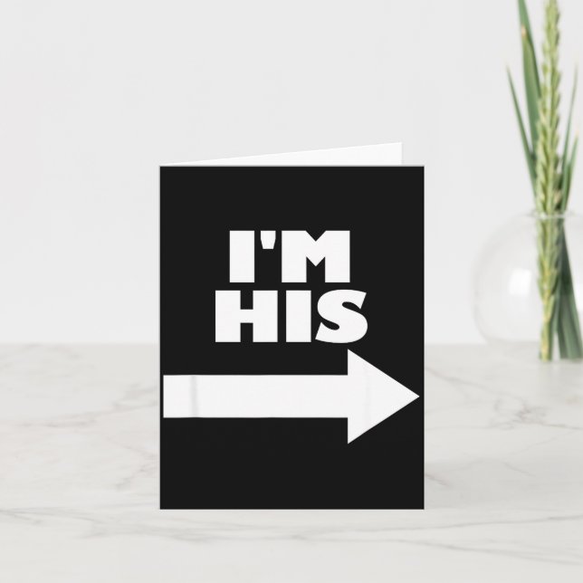 Tarjeta I'm His Arrow Inting Right Matching Couple I'm His (Anverso)
